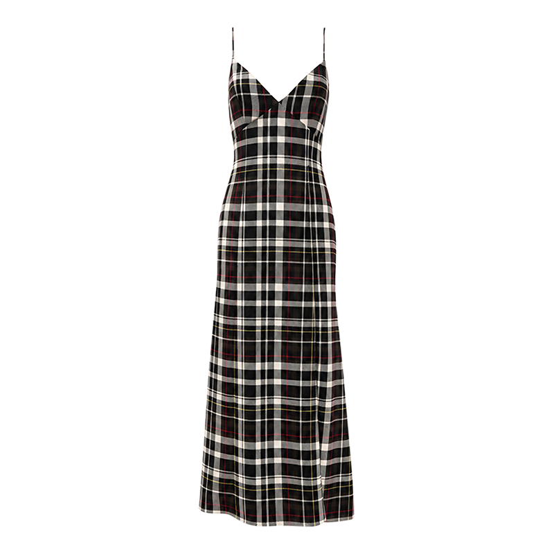 Alice + Olivia Julietta Plaid Slip Dress" - NWT