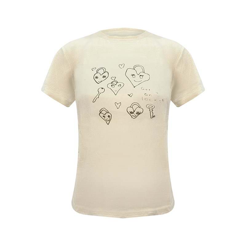 RE/DONE "90'S Baby Hearts Tee" - NWT