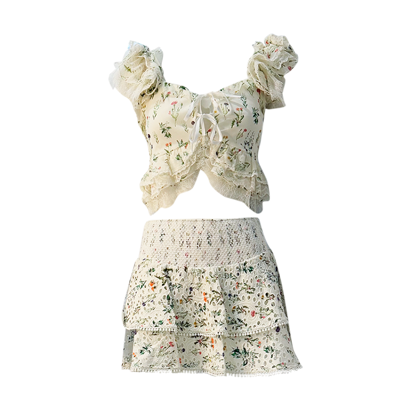Alice + Olivia "Tabitha Eyelit Floral set" - NWT