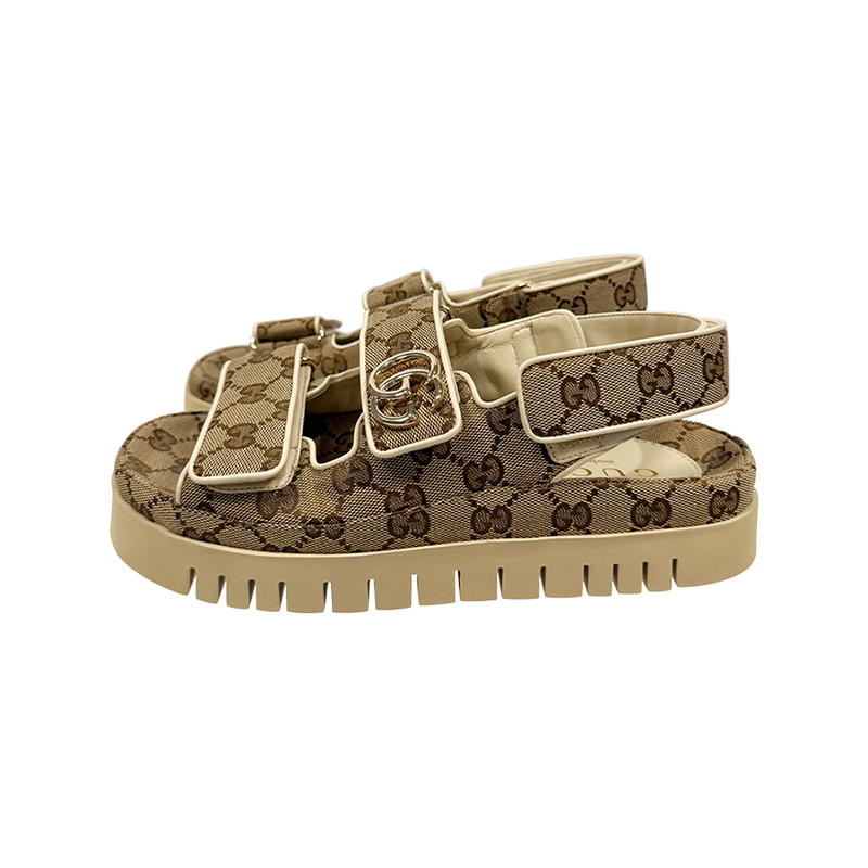 Gucci beige/dark brown " GG Sandal"