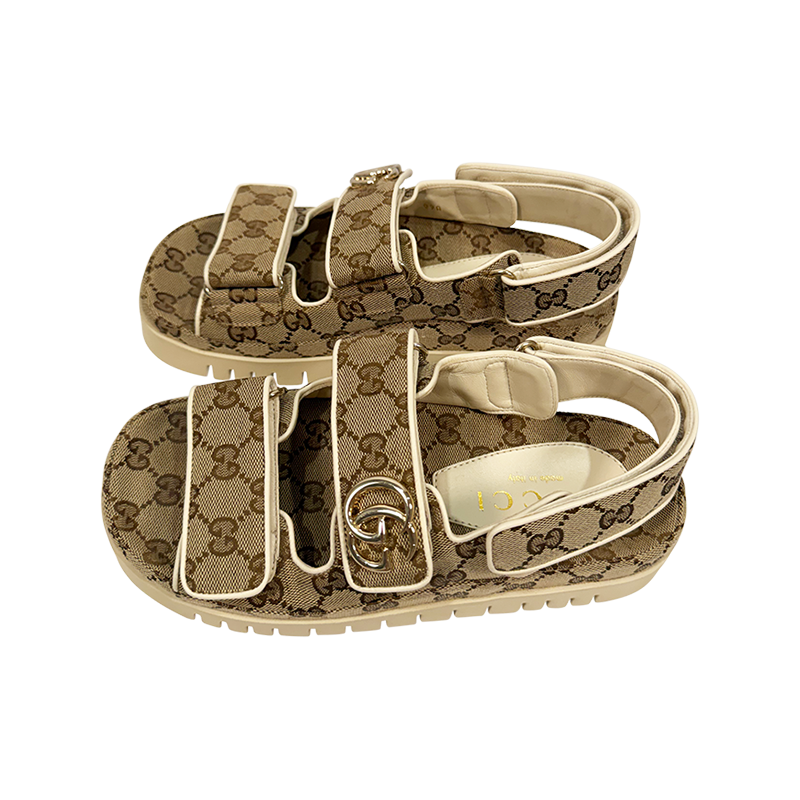 Gucci beige/dark brown " GG Sandal"
