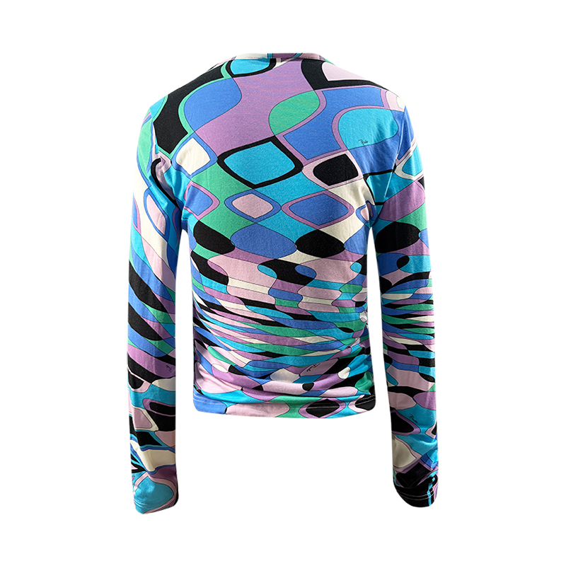 Emilio Pucci "Abstract Y2K Print Jersey Top"