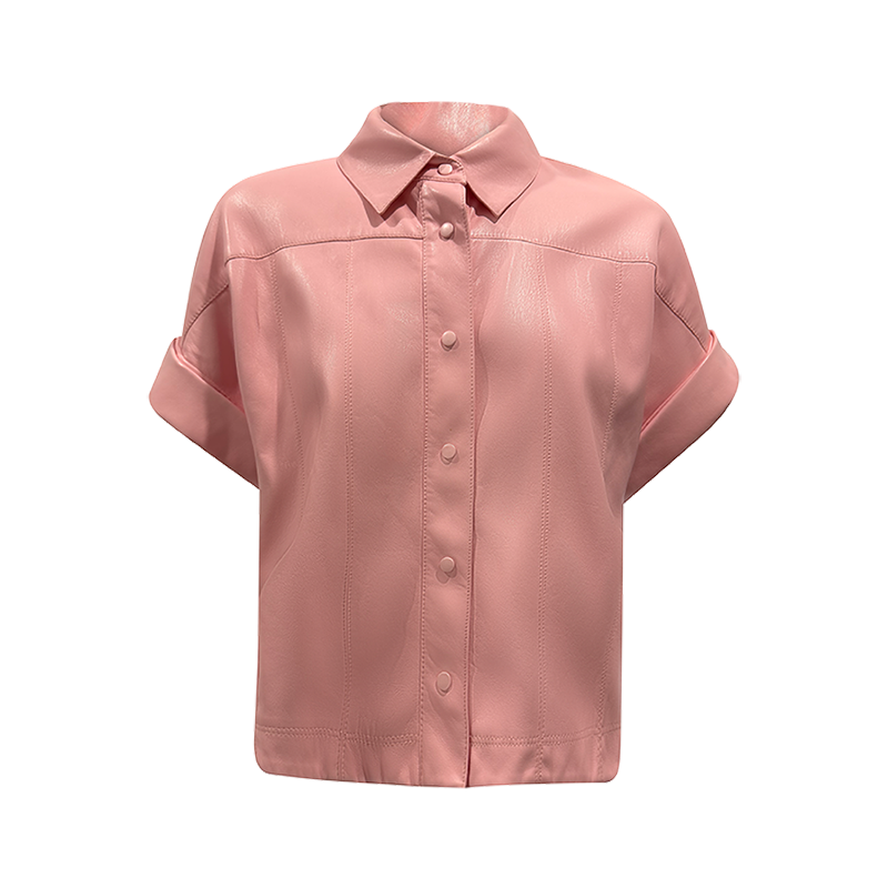 Alice + Olivia Edyth Vegan Leather Top