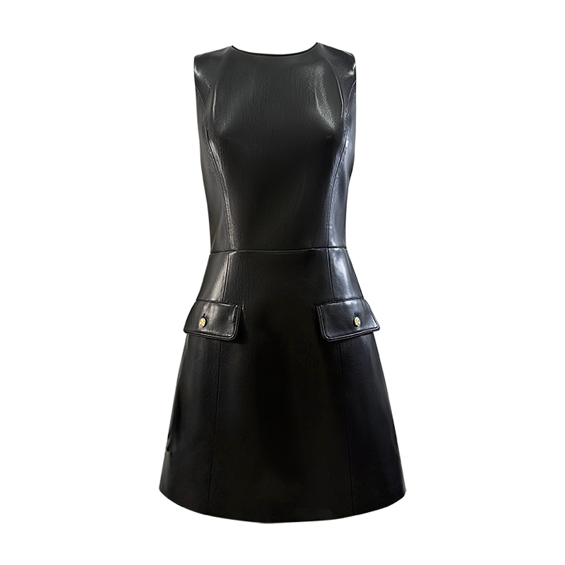 Alice + Olivia "Faux Leather Mini Dress" - NWT