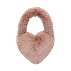 Blumarine Faux Fur Y2K Heart Mini Bag