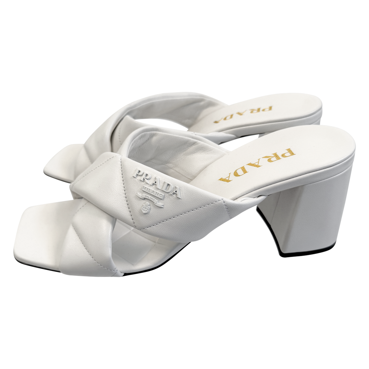 Prada Quilted Slide Mules - Like New