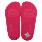 Gucci Web Crisscross Rubber Slide Sandals - NWOT
