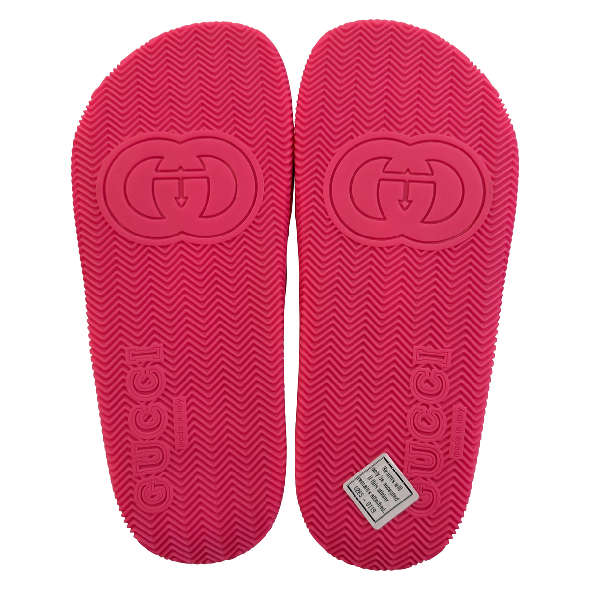 Gucci Web Crisscross Rubber Slide Sandals - NWOT