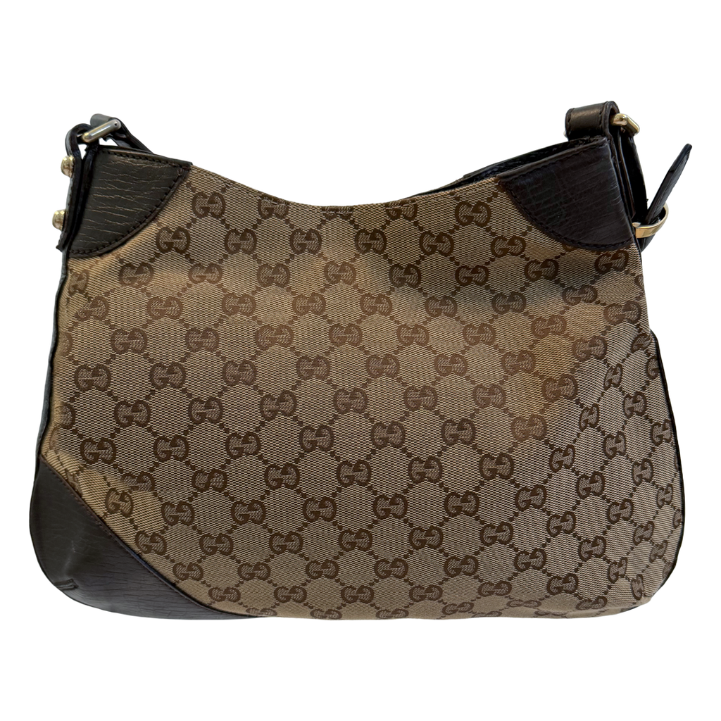 Gucci Monogram GG Canvas Horsebit Hobo Bag
