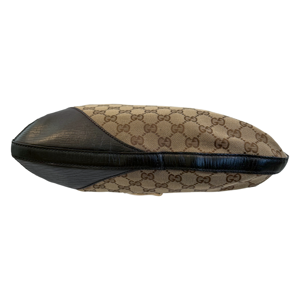 Gucci Monogram GG Canvas Horsebit Hobo Bag