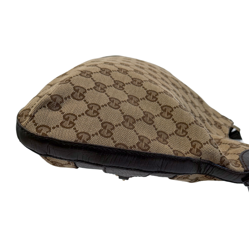 Gucci Monogram GG Canvas Horsebit Hobo Bag
