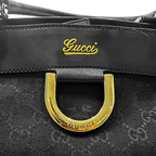 Gucci GG Black Canvas Abbey D-Ring Tote Bag